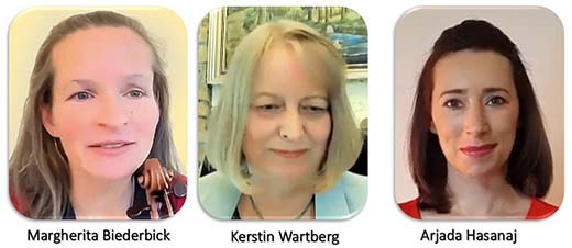 Kerstin Wartberg, Arjada Hasanaj and Margherita Biederbick